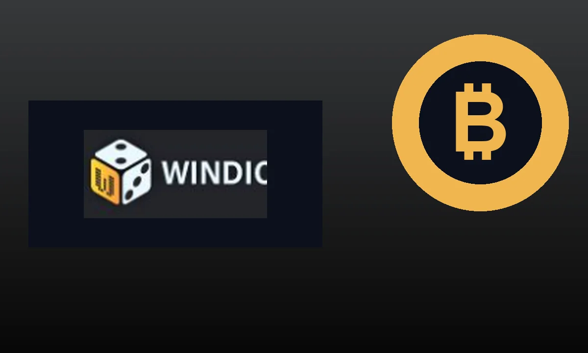 Логотип WinDice и оформление раздела крипто казино